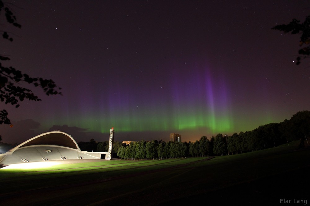 Auroras at Tallinn Singin festival grounds, 20th of August 2014